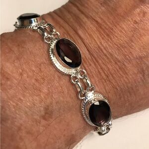 Amethyst 925 Sterling Silver Bracelet
